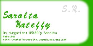 sarolta mateffy business card