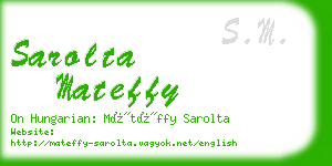 sarolta mateffy business card